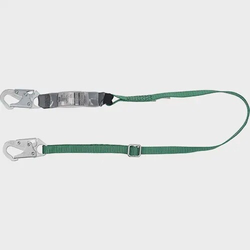 V-Series Lanyard, 6&#39;, Single Leg, Snap Hook Center, Snap Hook Leg Ends, Polyester
