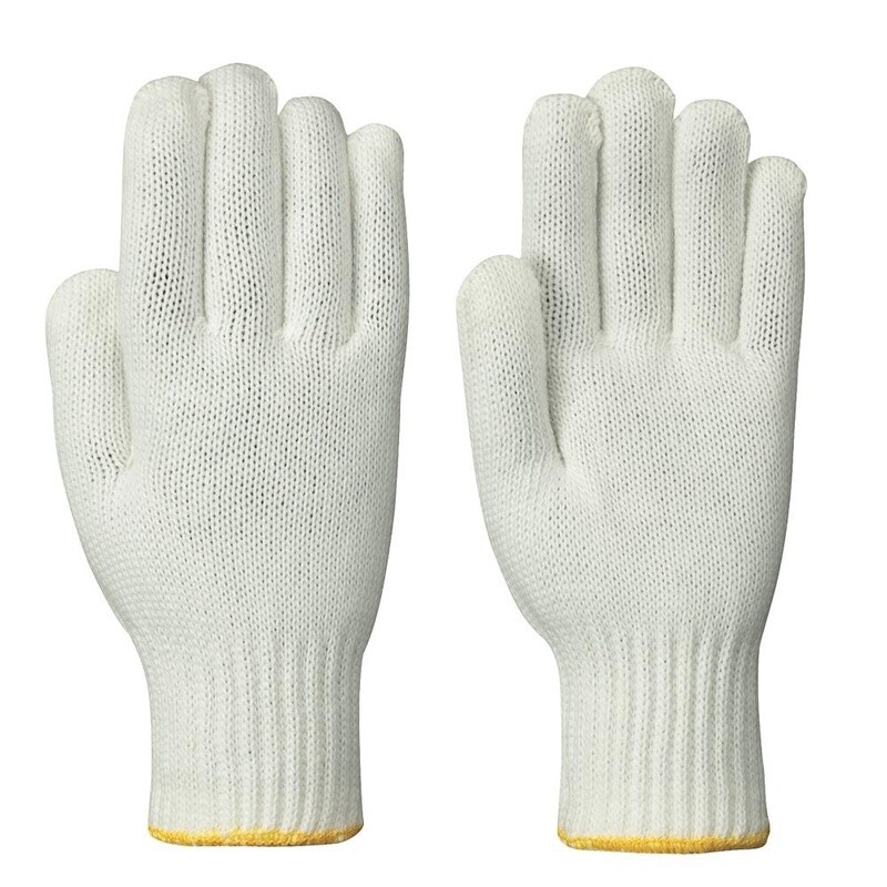 NYLON KNIT GLOVE WHITE L