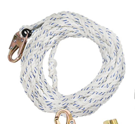 50&#39; POLYESTER VERTICAL LIFELINE W/ SNAP HOOK