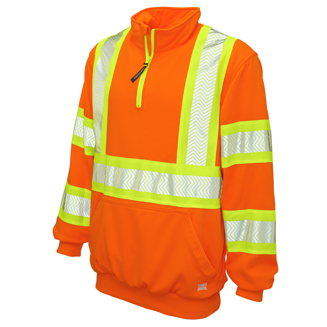1/4 ZIP PULLOVER ORANGE HI VIZ