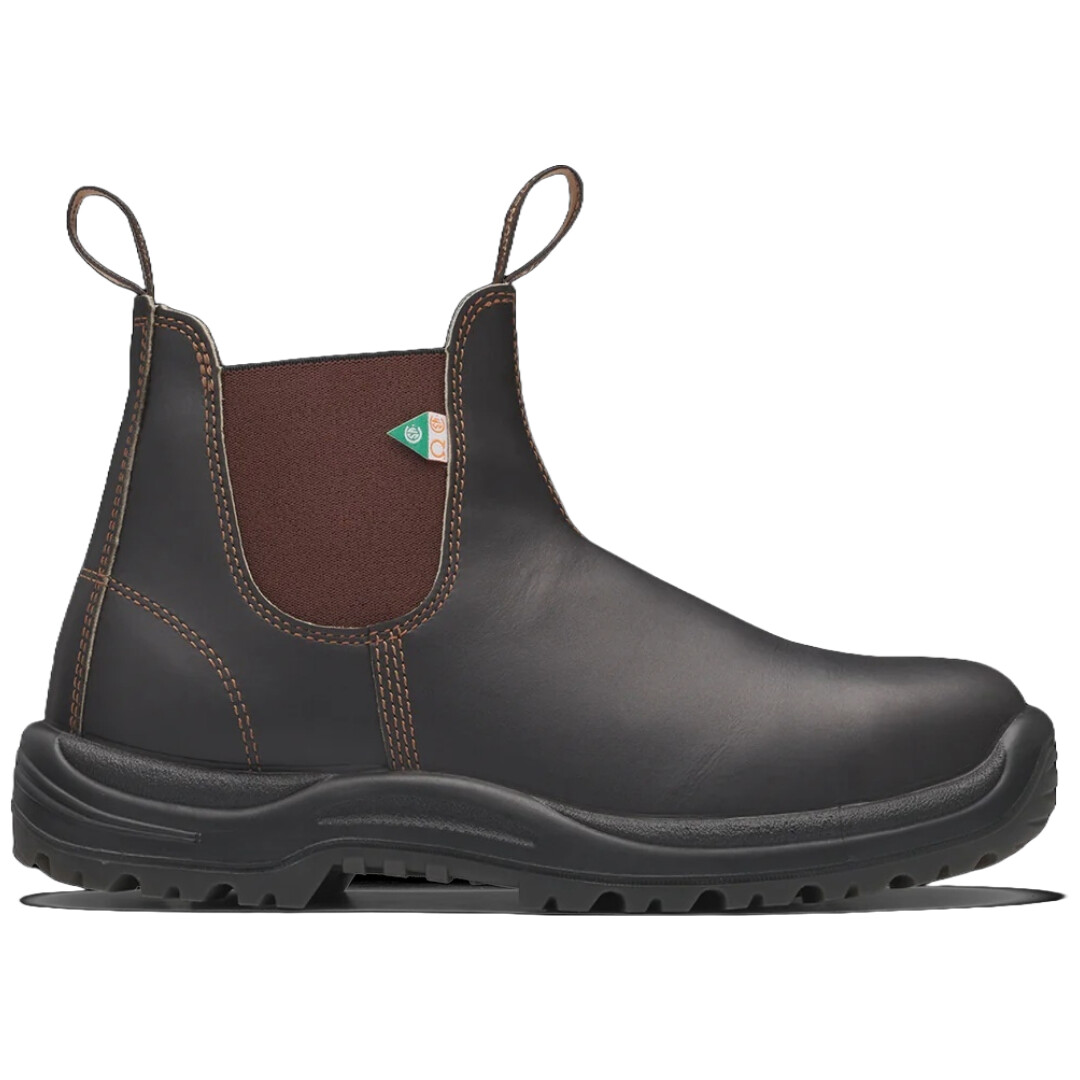 Blundstone Work &amp; Safety Boot, Colour: Stout Brown, Size: 3