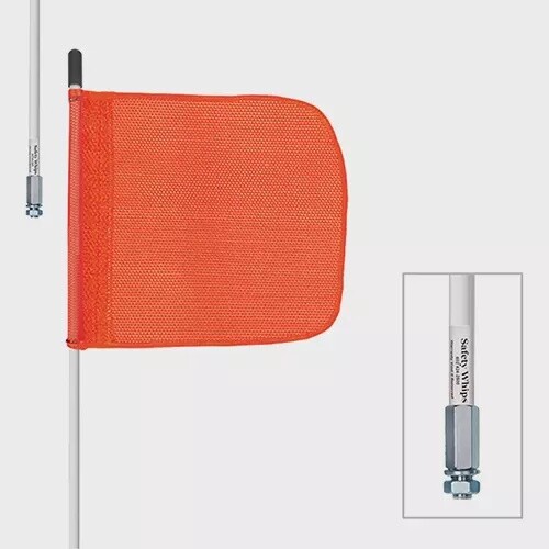 HD FIBERGLASS SAFETY WHIP 8&#39; , W/ ORANGE FLAG