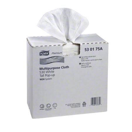 MULTIPURPOSE CLOTH 530 WHITE TALL POP UPS BOX