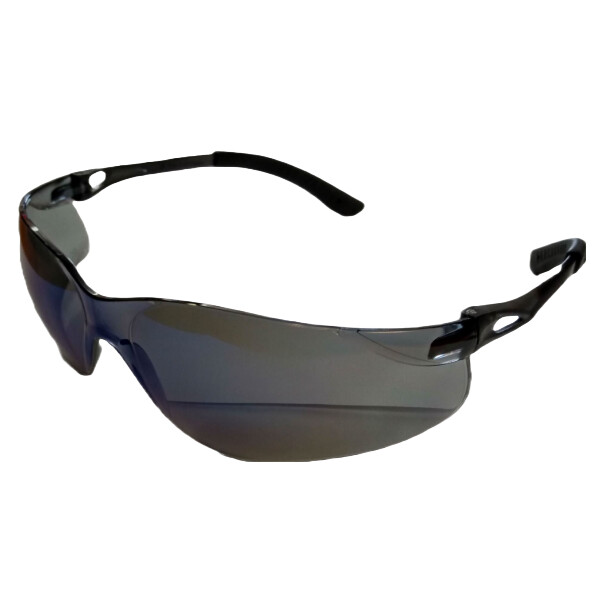 SAFETY SUN GLASSES - BLUE MIRRORED LENS (EACH)