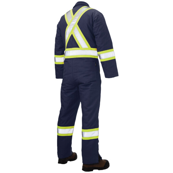 COTTON DUCK INSULATED SAFETY COVERALL NAVY