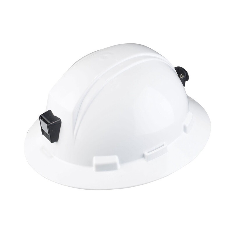 KILIMANJARO FULL BRIM HARD HAT W/ MINER'S LAMP BRACKET TYPE 1 CLASS E RATCHET SUSPENSION