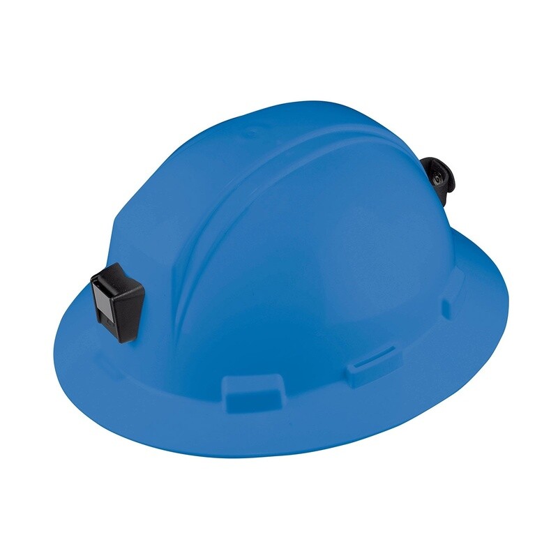 KILIMANJARO FULL BRIM HARD HAT W/ MINER'S LAMP BRACKET TYPE 1 CLASS E RATCHET SUSPENSION
