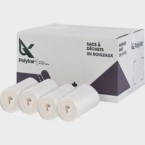 SCN-JN588 GARBAGE BAGS, CLEAR, 20 x 22 OPEN TOP