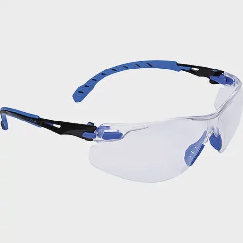 SAFETY GLASSES - SOLUS - BLACK/BLUE CLEAR