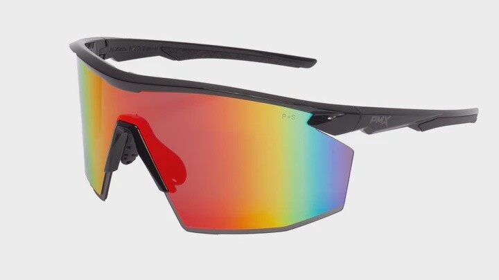 SHINY BLACK TEMPLES SPECTRUM MIRROR AF LENS PMX SPEC