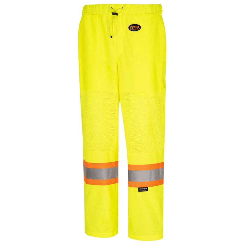 WOMENS TRAFFIC SAFETY PANT HIVIZ YLW/GRN