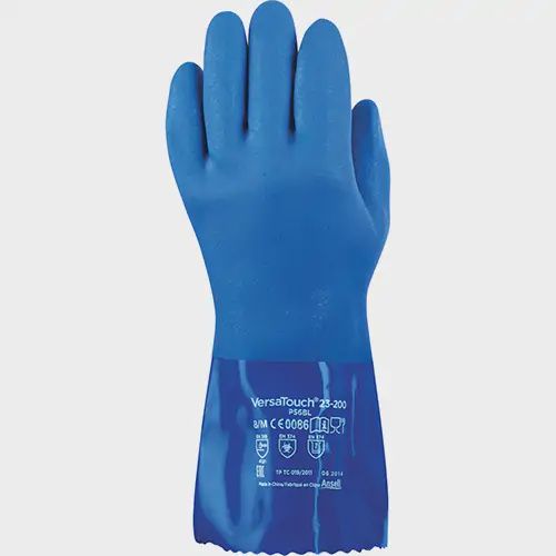 GLOVE, FLEXIBLE PVC, BLUE 12&quot;