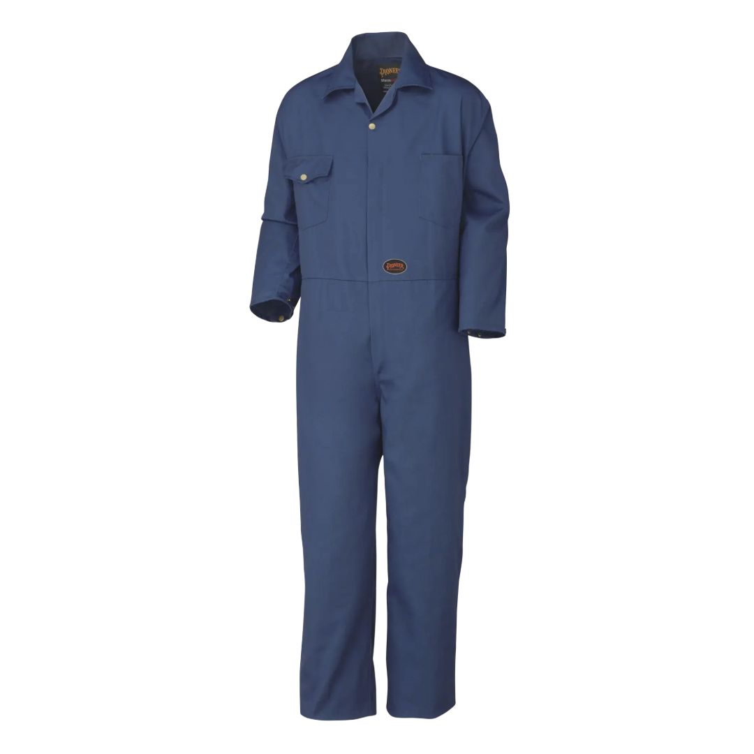 Poly/Cotton Coveralls - Zipper Closure - Navy