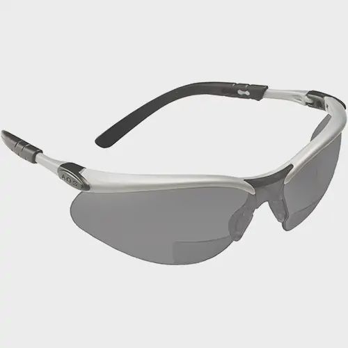 Reader Safety Glasses, Anti-Fog, Grey/Smoke, 1.5 Diopter