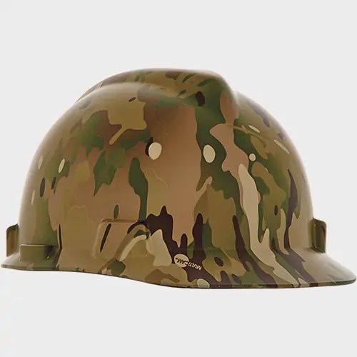 HARD HAT, V GARD, FAST TRAC III CAMO GRN/BRN