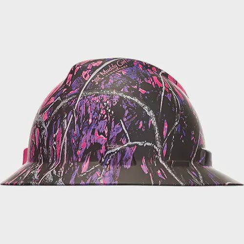 FULL BRIM HARD HAT, V GARD, FAST TRAC III PINK/PURP/BLCK