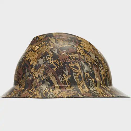 FULL BRIM HARD HAT, VGARD, FAST TRAC III, OIL/BROWN