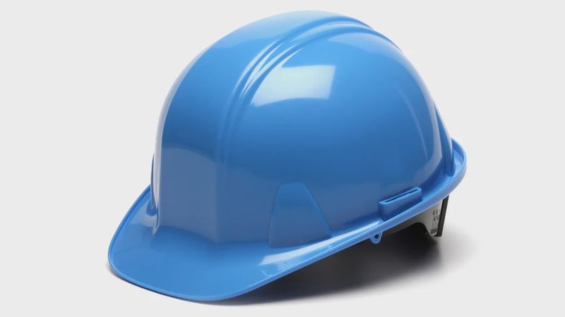 Standard Shell 4-PT Ratchet Suspension - Small Size Hardhat Light Blue