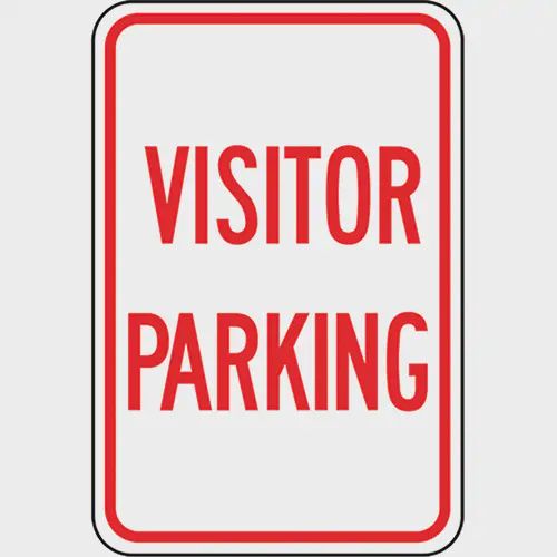 SCN-SEK427 "Visitor" Designated Parking Sign, 18" x 12", Aluminum, English
