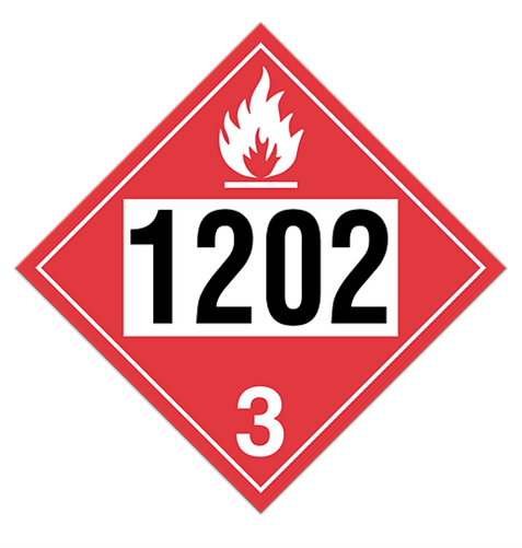 DIESEL 1202 ADHESIVE VINYL DECAL SIGN 4 X 4"