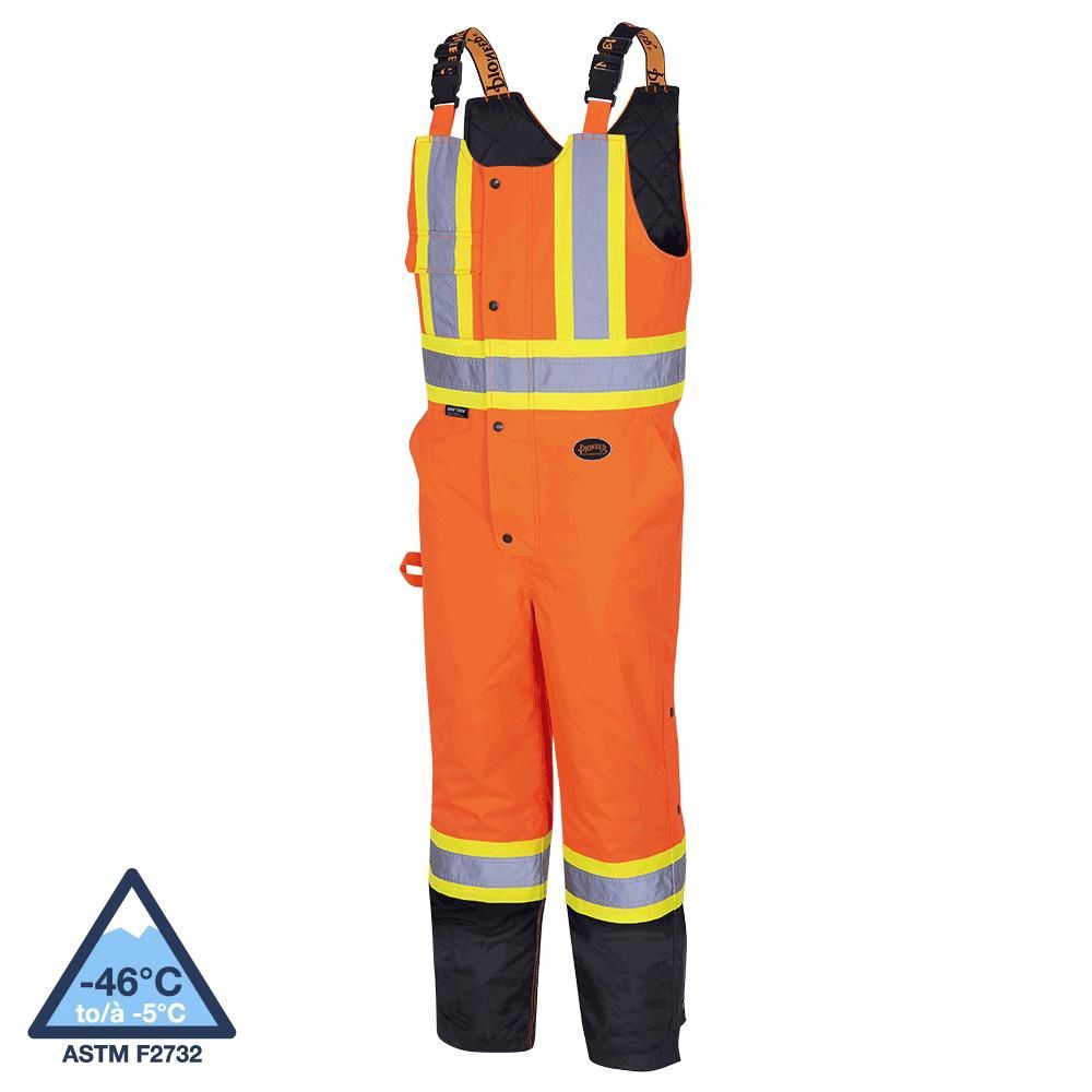 HI-VIS 100% WATERPROOF QUILTED BIB PANT, Size: 3XL