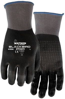 WAT-395 GLOVE - STEALTH BLACKBIRD 15GG FULL DIP NITRILE, Size: XL WAT-395-XL