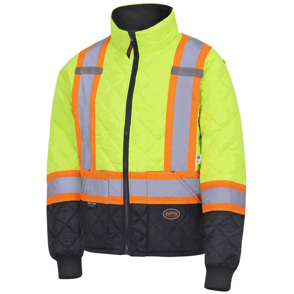 HI-VIZ FREEZER JACKET GREEN, Size: M