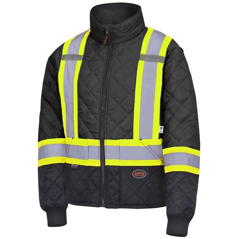 HI-VIZ FREEZER JACKET BLACK, Size: 2XL