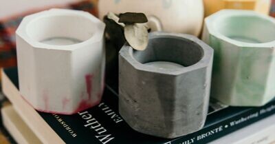 Handmade Concrete Candles