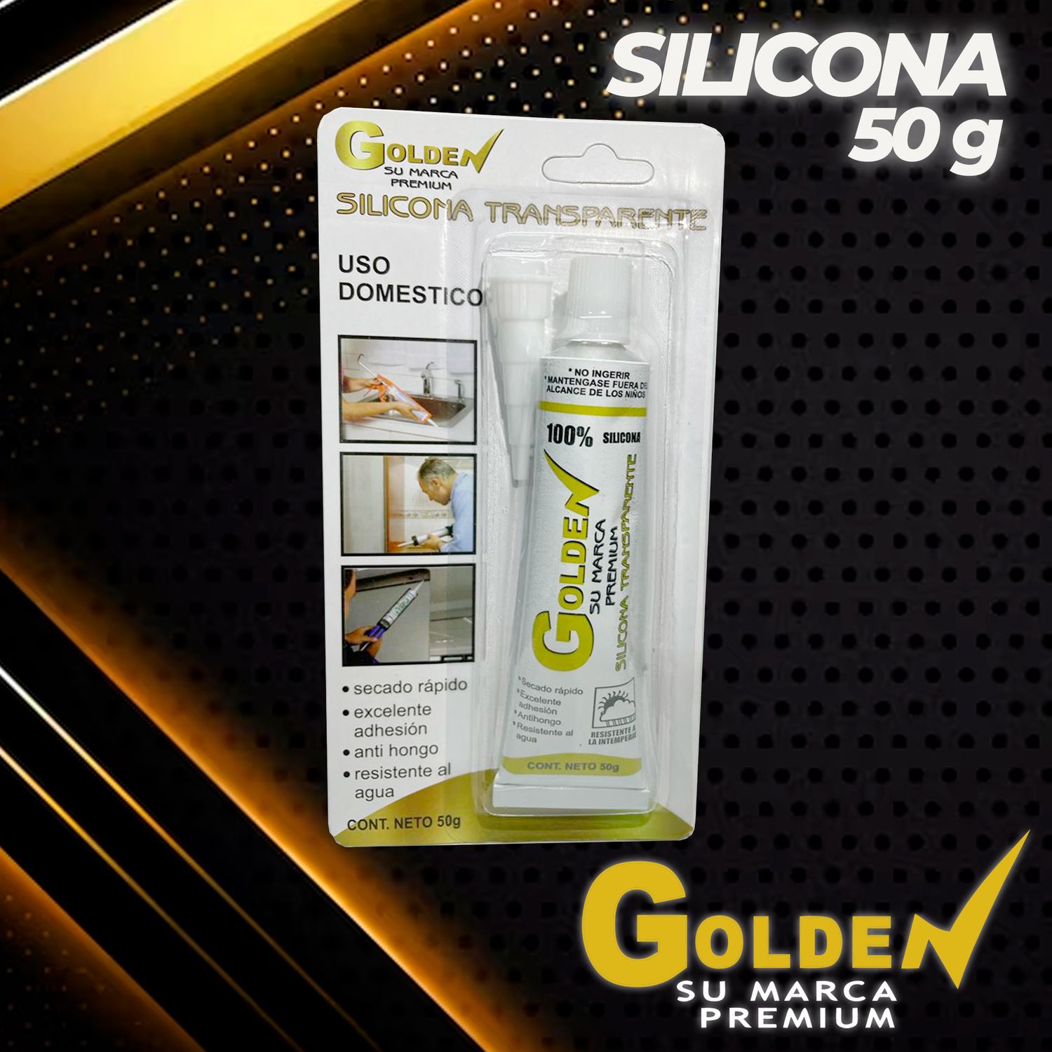 SILICONA TRANSPARENTE X 50G/GOLDEN