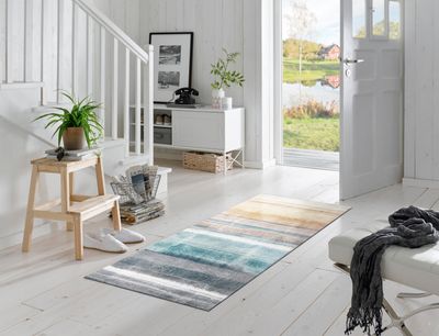 Wash+dry Fußmatte Canvas 80x200 Cm – Waschbar Bis 60°C, Rutschfeste Gummibasis Für Innen & Außen