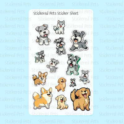 Mix Sticker Sheet (Dogs)