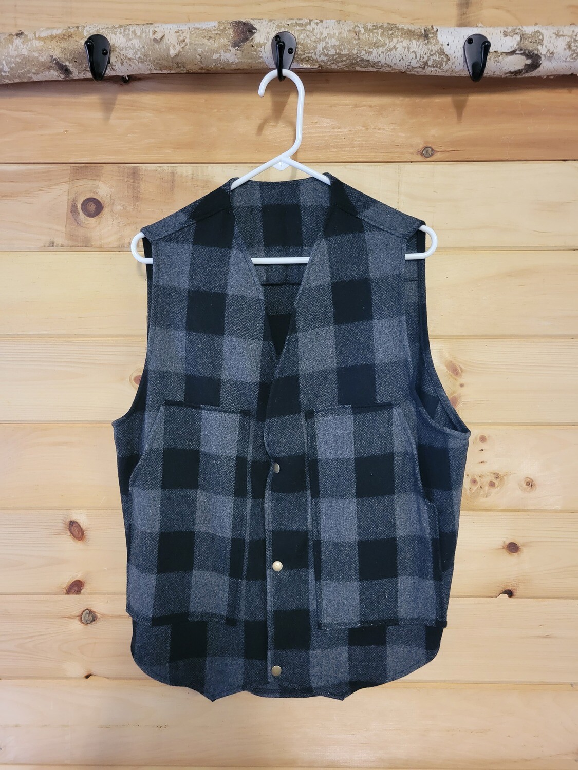 Wool Vest, Color: Gray/black