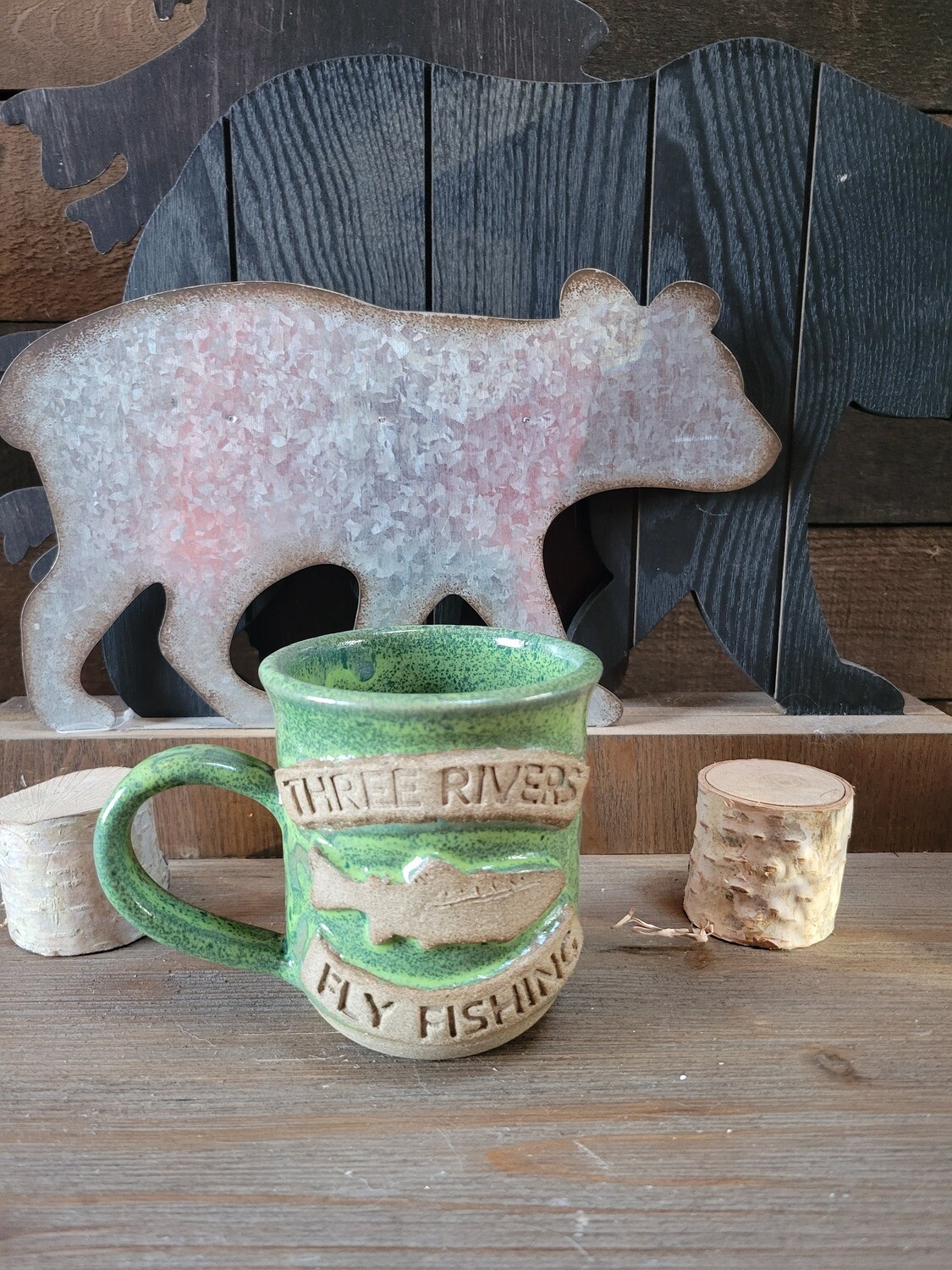Three Rivers Coffee Mug, Color: Green