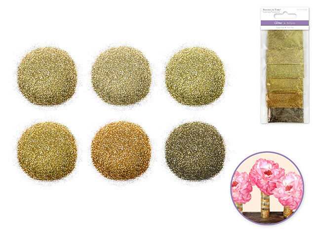 Scrapbook Emb: Superfine Glitter 12g Asst Pouches x6