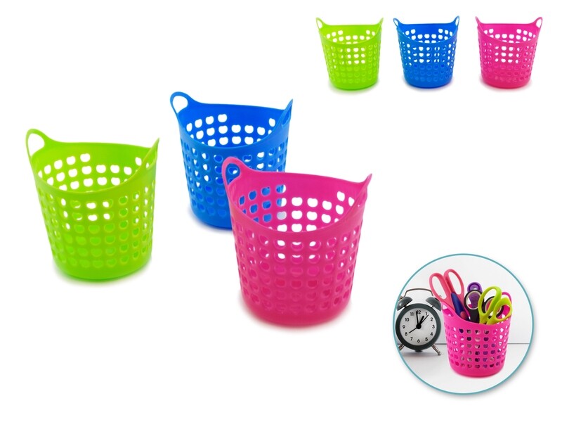 Craft Storage: 4.25&quot;x4.25&quot; Utility Flexi-Basket Rnd Asst 3-Col