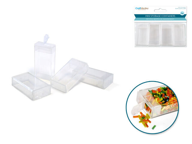 MC Mini Storage Container.  2in.×0.5in. 4 Pk.   PB826