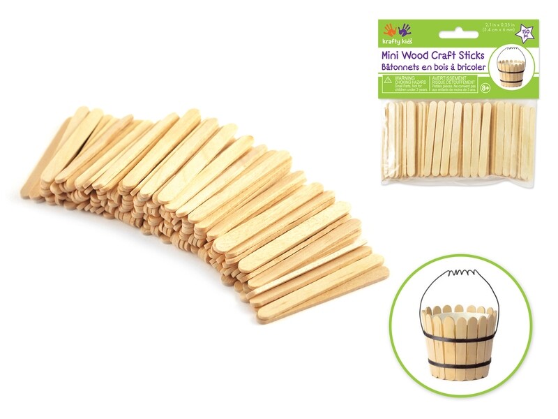 K K.  Mini Craftwood Sticks.  150 Pcs.  CW496.