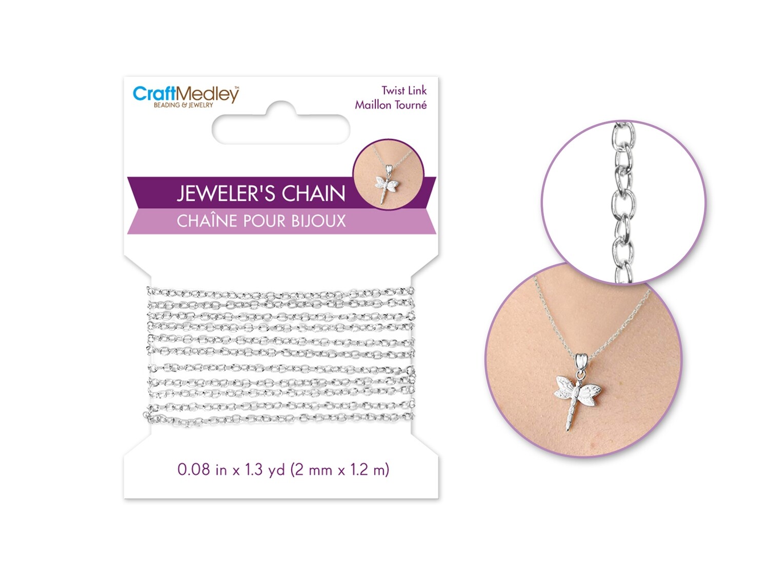 Craft Medley Jewelers Chain.08 in ×1.3 Yd.