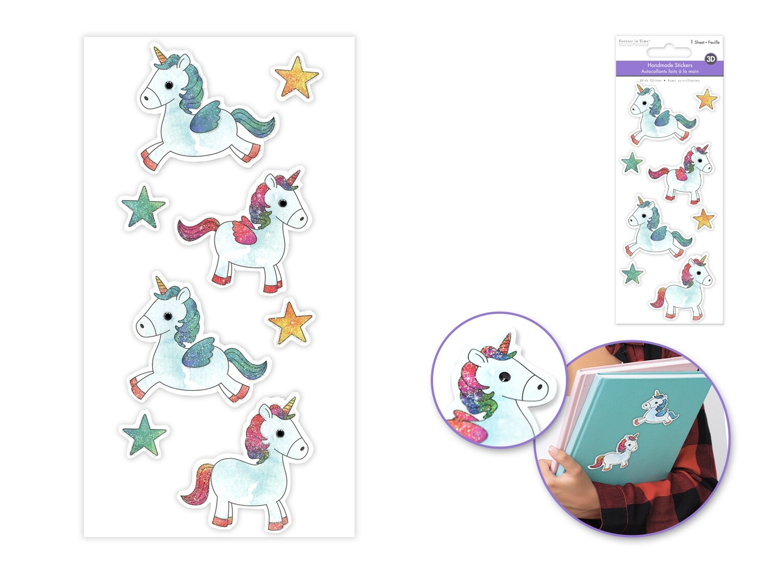 Handmade sticker Baby Unicorn