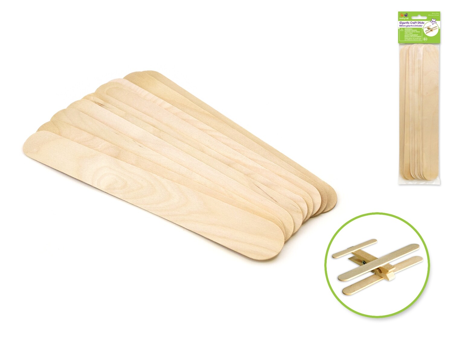 K K Gigantic Craft Sticks.  10 Pcs.  CW509A