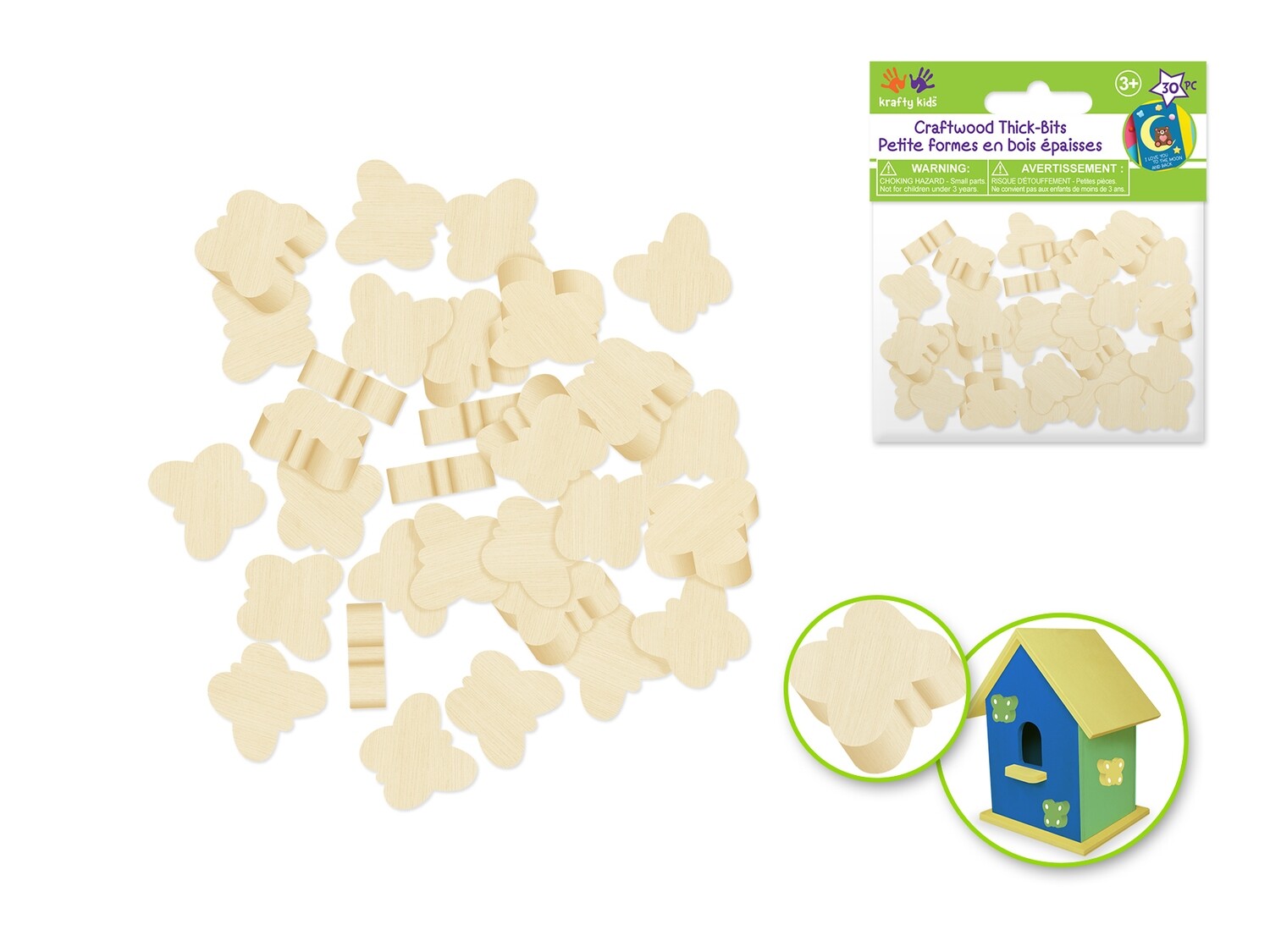 K K Craftwood Thick Bits 30pcs. CW