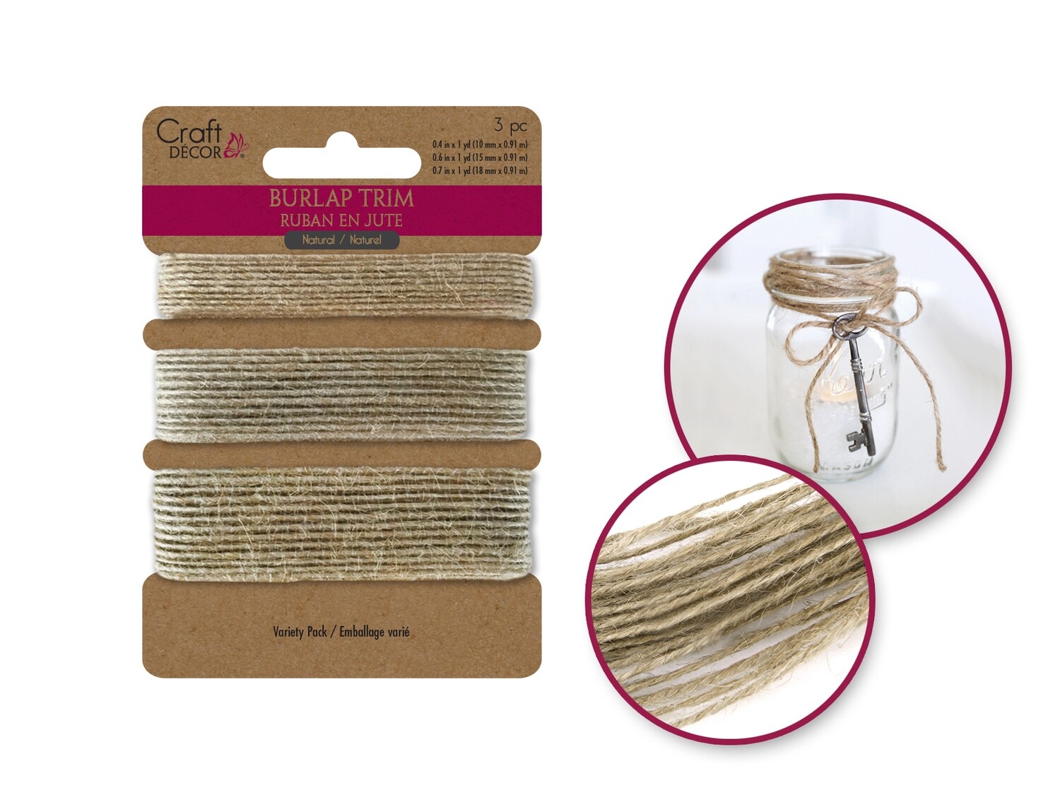 Craft Decor Burlap Trim
