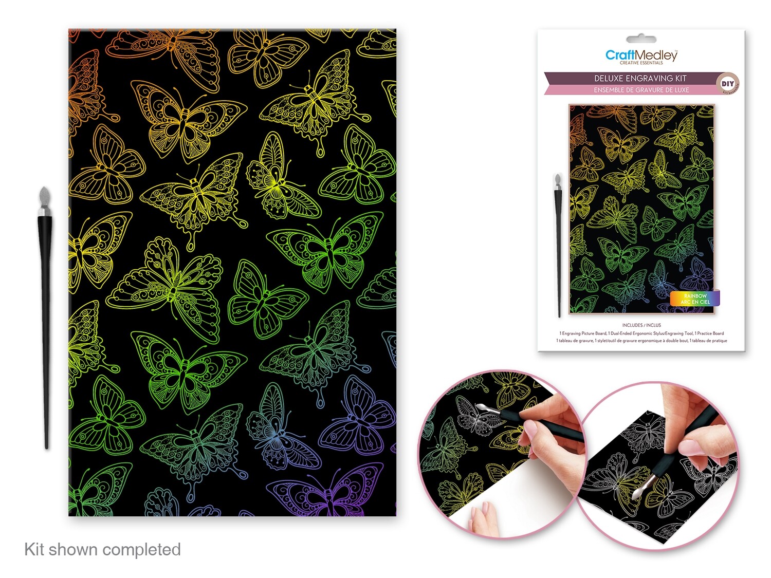 C M. Deluxe Engraving Kit.  Butterflies.  CK142C