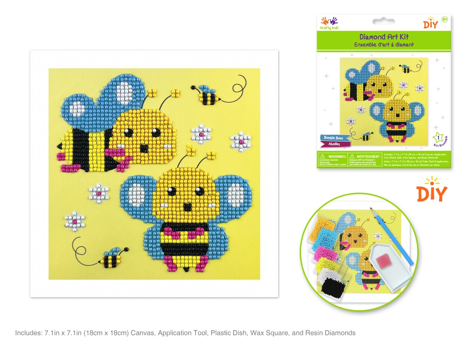 Diamond Art Kit Bumble Bee