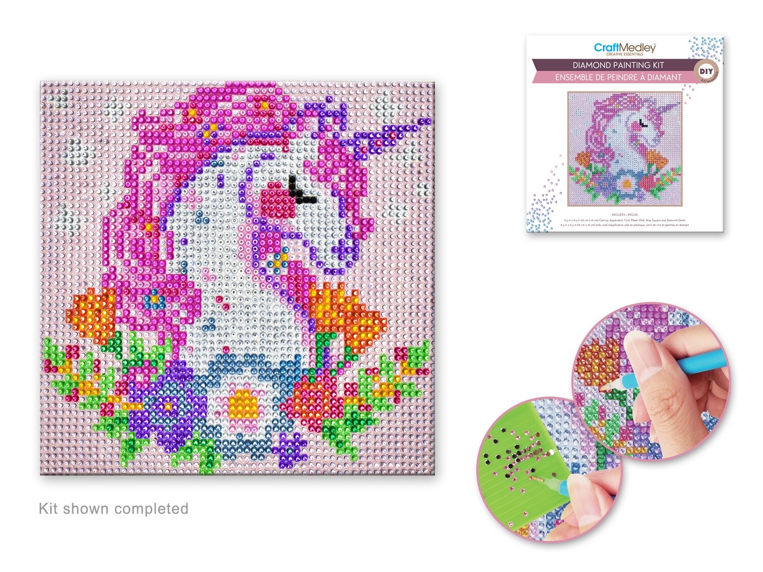 C M. Diamond Painting Kit. Unicorn. CK120C