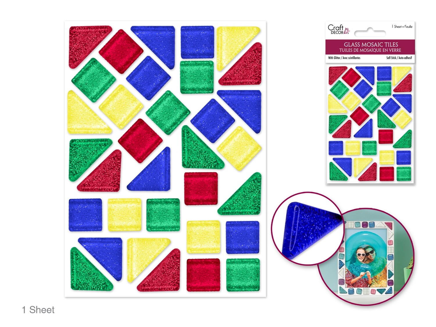 C D. Glass Mosaic Tiles. Brights. CD036A