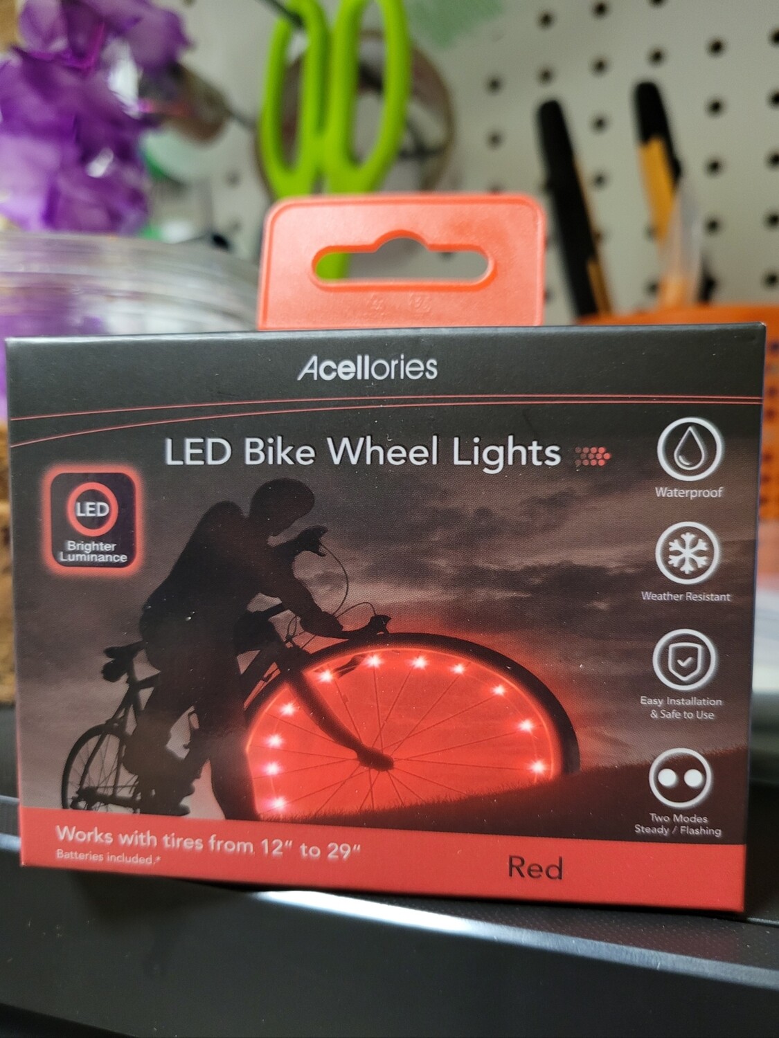 LED Bike Wheel Lights Acelloeies Red