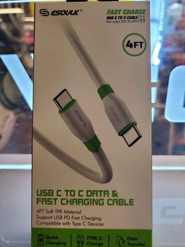 Esoulk 4ft C-to-C Fast Charge White
