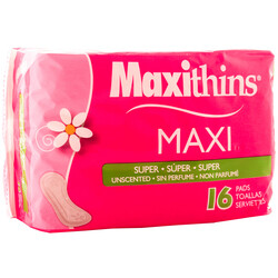 MAXITHINS MAXI PADS 16 CT